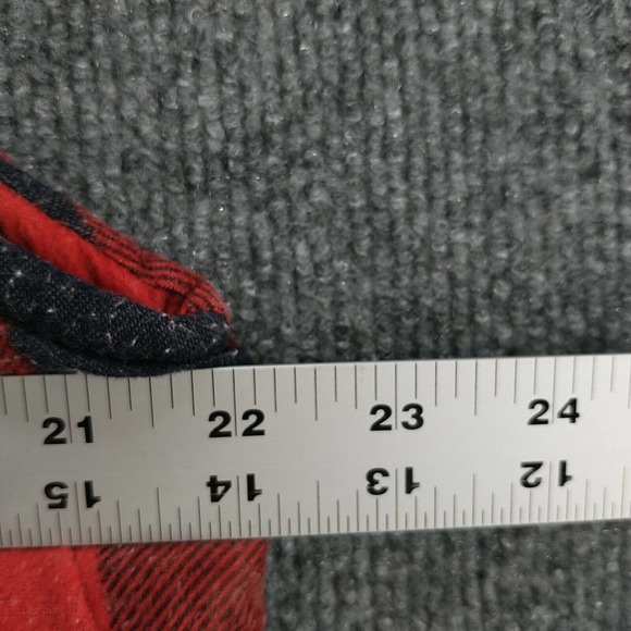 Branded Lion Men's Full Zip Vest Red Large Sleeveless Plaid Front Pocket Vintage - Picture 13 of 13